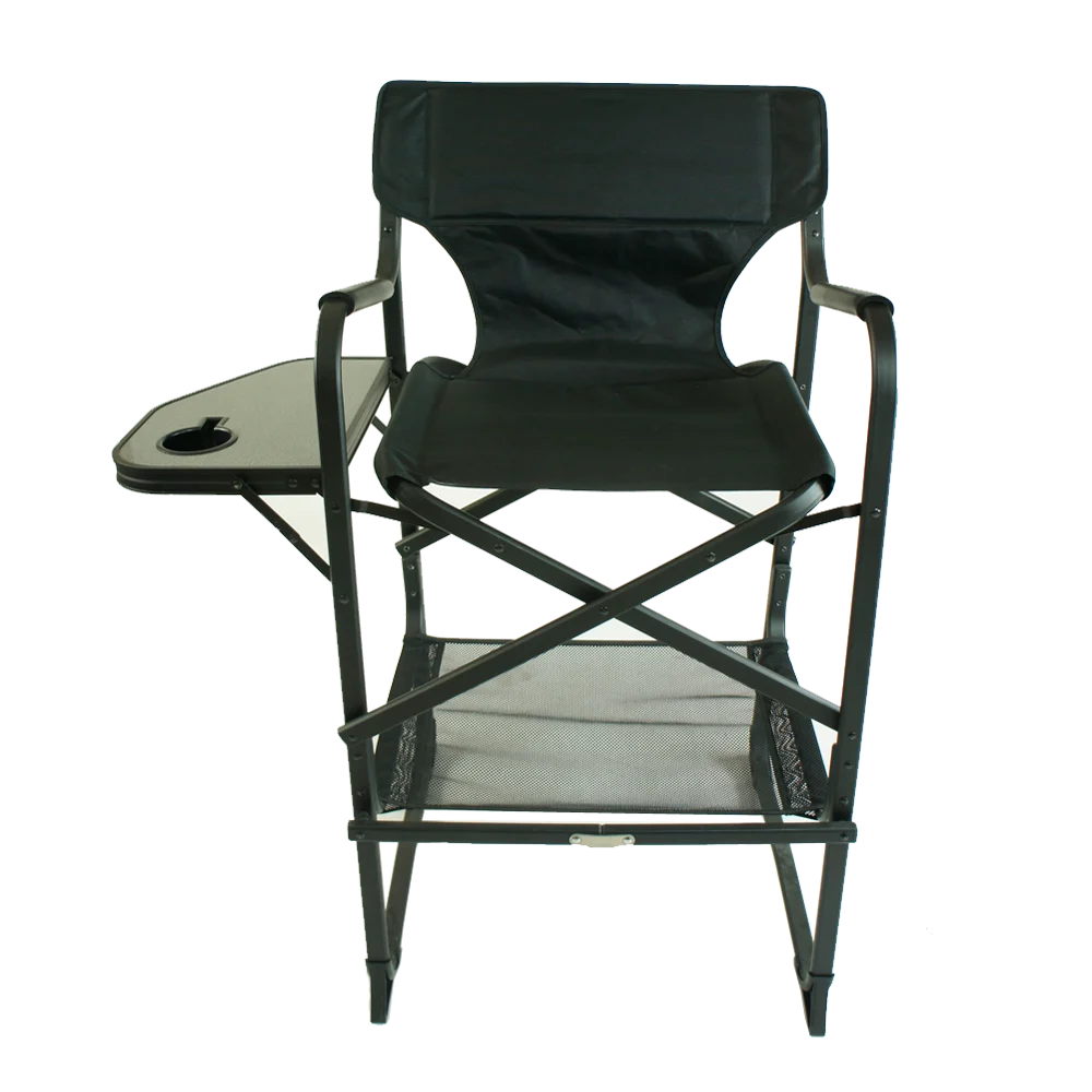 Onwaysports tall aluminium barber director chair portable makeup artist chair with side table