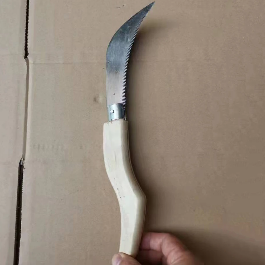 022 Middle East market arabian hand tools agricultural grass carbon steel harvesting knife S1319 farming sickle