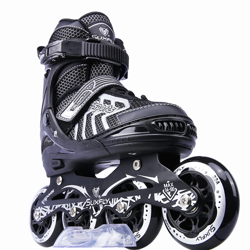 2021 Popular Classic Big 3*100 mm Wheels Mesh Leather Adjustable Size Inline Skates Blue Pink Grey Green