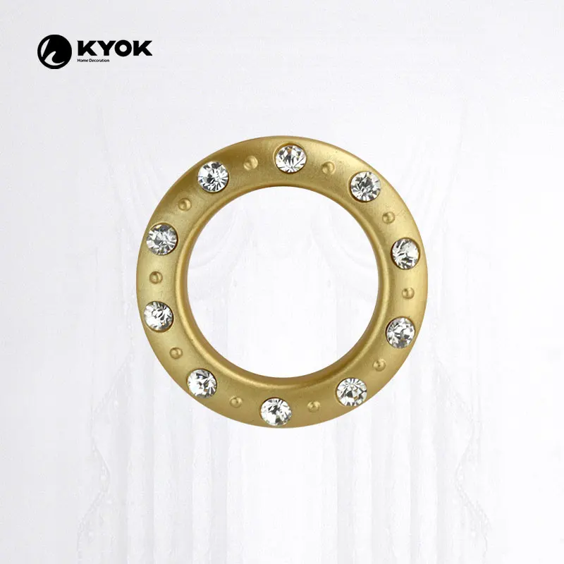 Beautiful self-locking curtain rings/eyelet with decorative pattern, curtain rods, curtain accessories