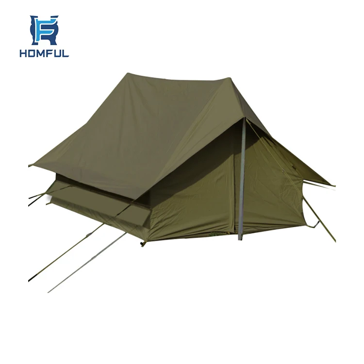 HOMFUL A Tower Oxford Fabric Canvas Tents 2 Person Outdoor Camping Marching Tent Waterproof tents
