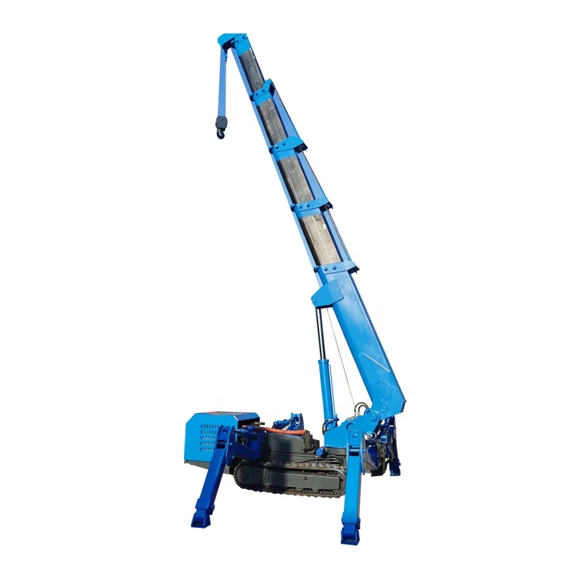 Factory direct sales 1.2-8 Tons Foldable Mini Spider Crane Crawler Type Spider Crane can used for indoor
