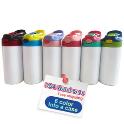 12OZ Hot Sale Free Shipping Straight Shape Water Cups Mixed Color Kids Sublimation Tumbler