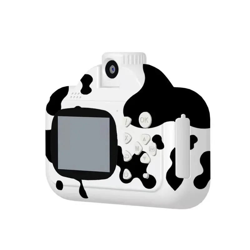 Cow color Digital ready to Print Kid Camera with 1080P resolution diy digital print kid camera thermal printer shipping label