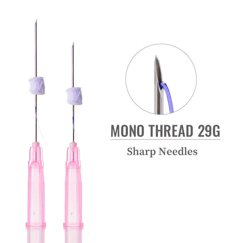 High quality hilos pdo tensores pdo thread lift 29g 25mm mono thread with sharp needle for neck lifting