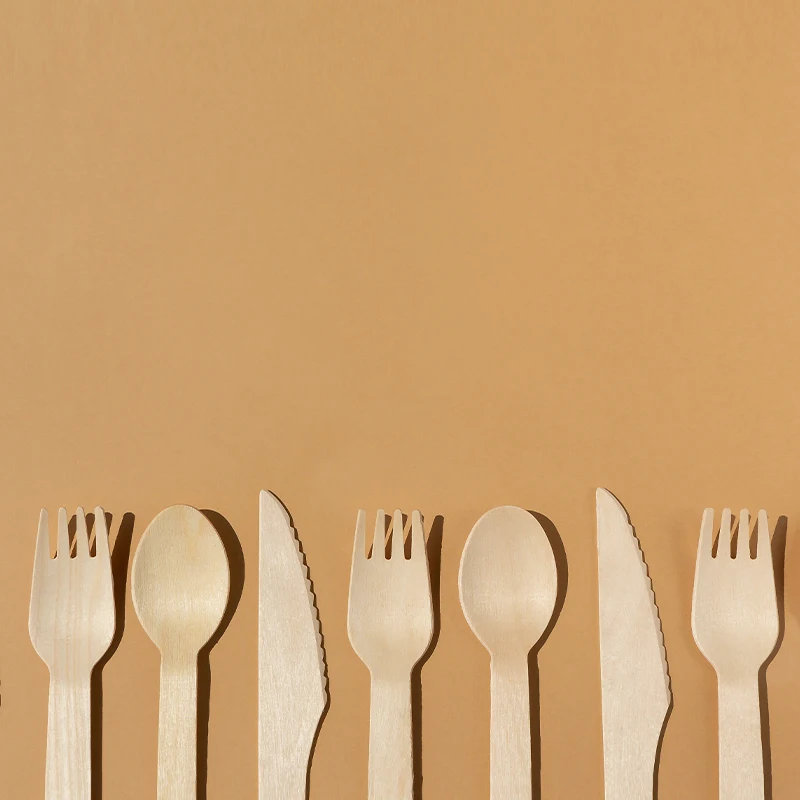 Supplier Customized Cheap Wholesale Price Eco Friendly Reusable Biodegradable Knife Spoon Fork Disposable Wooden Cutlery