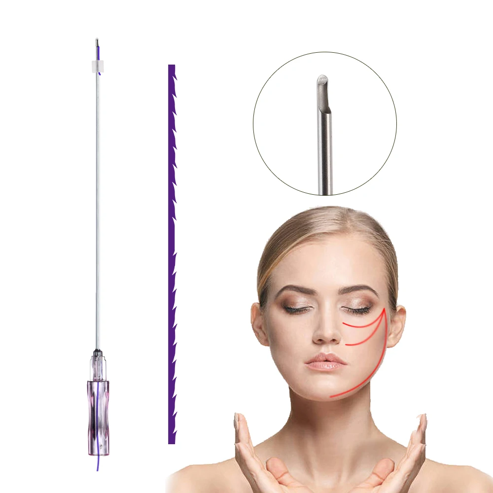 V Line Face Nose Lifting L Type Cannula Hilos Cog 5-1 Pdo Korean Threads