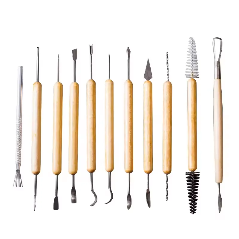 Eleven Sets of Trimming Tools Clay Tools 11 Pcs Kit Ceramics Molding Tools