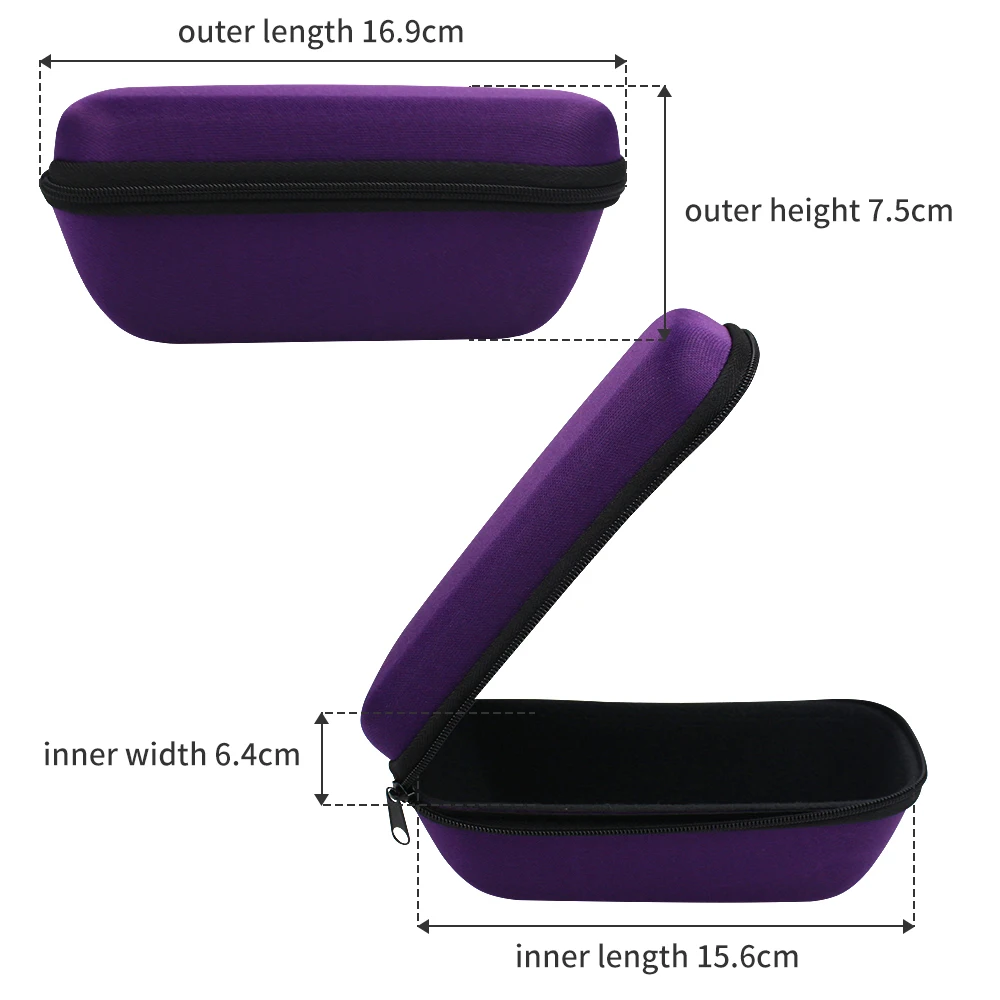 New Arrival Sports EVA Glasses Box Big Capacity For Sunglasses Durable Eyeglasses Zipper Case