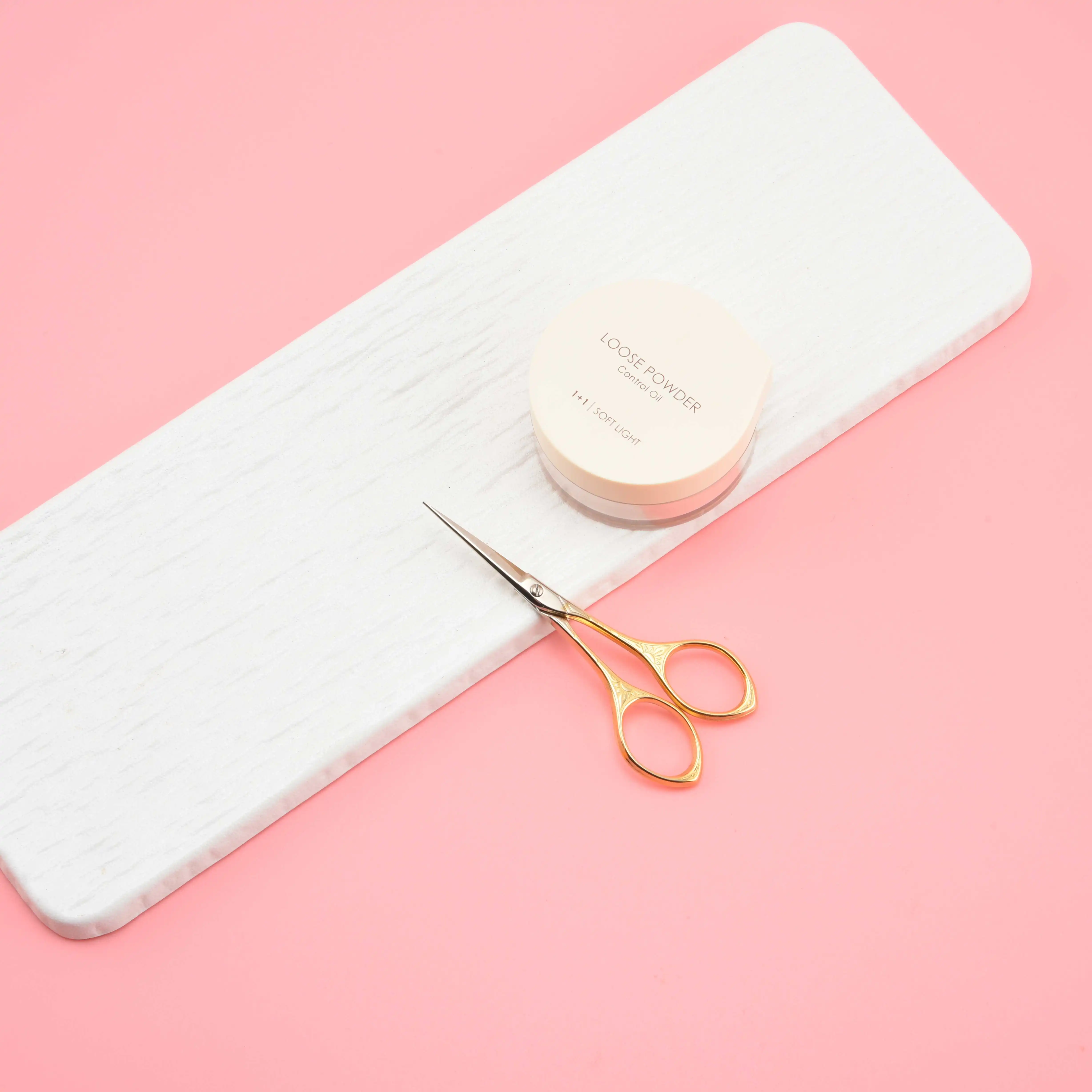 Best Selling Small And Exquisite Makeup Scissors Half Gold Coated Profession Eyelash Scissors