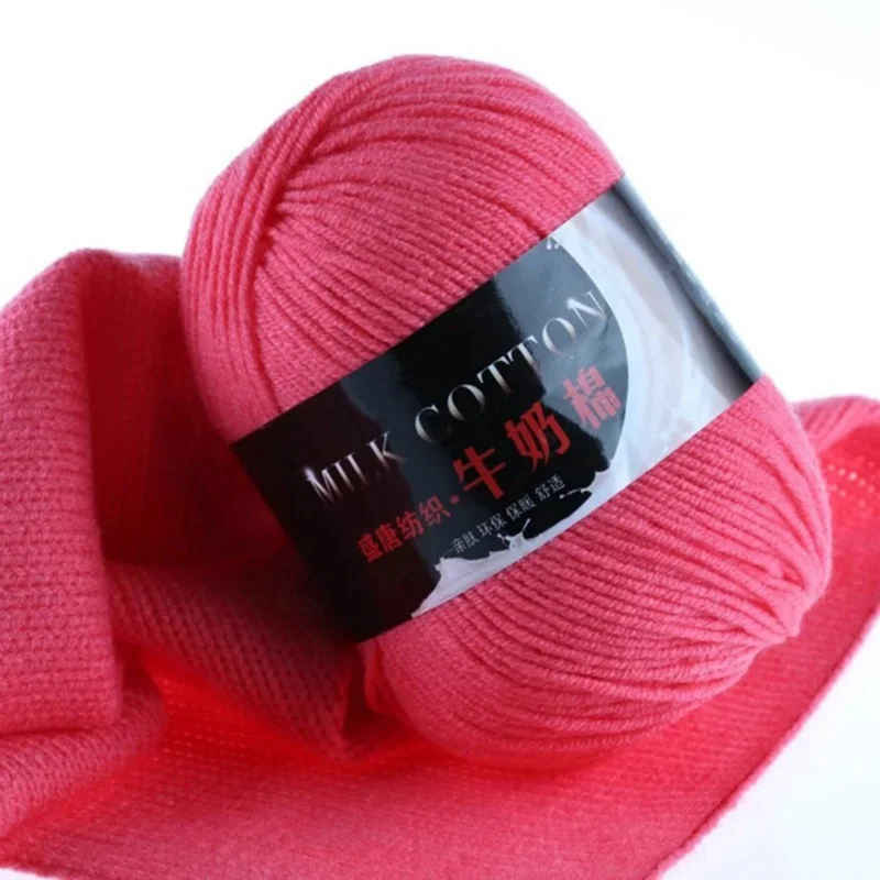 2020 New 54 Colors Hand-Woven 3 Strands Milk Cotton Scarf Hat Sweater Crocheted Thick Wool Thread Sewing & Knitting Wool Yarn