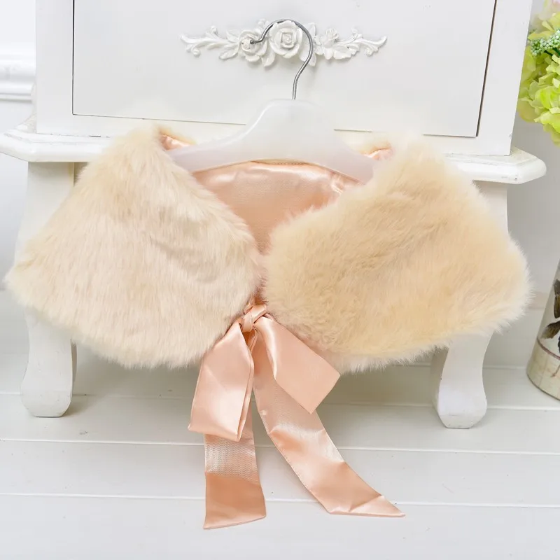 High Quality Coat Fluffy Pashmina Shawl For Girls Party Wear Children Winter Clothes