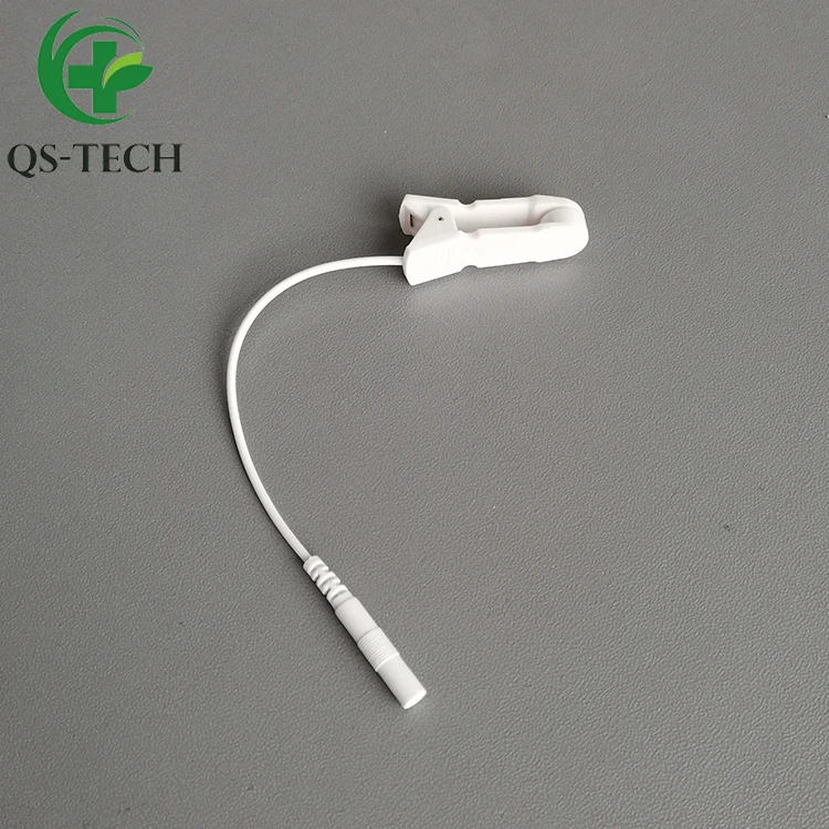 Factory Wholesale Replacement Electrodes Lead Wire Ear Clip TENS Electrode Cable 2.0 mm Needle