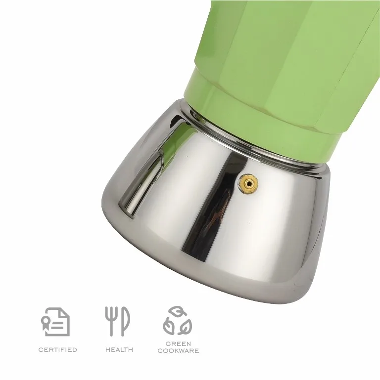 Классический итальянский 3 чашки Moka горшок 150 мл емкость новая структура газ/плита керамическая верхняя алюминиевая нержавеющая сталь Нижняя