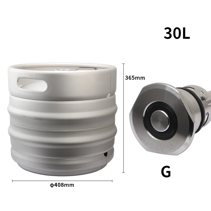 Large Capacity 30L Beer Keg 304 Stainless Steel European Standard Beer Barrel EURO KEG