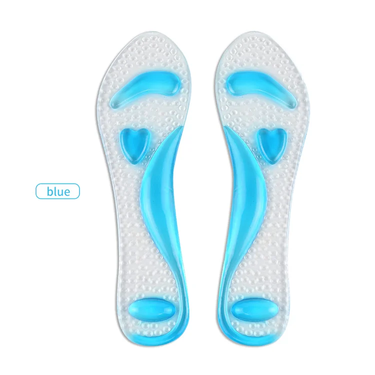 Factory wholesale silicone gel shock absorption arch support flat foot orthopedic insole for plantar fasciitis