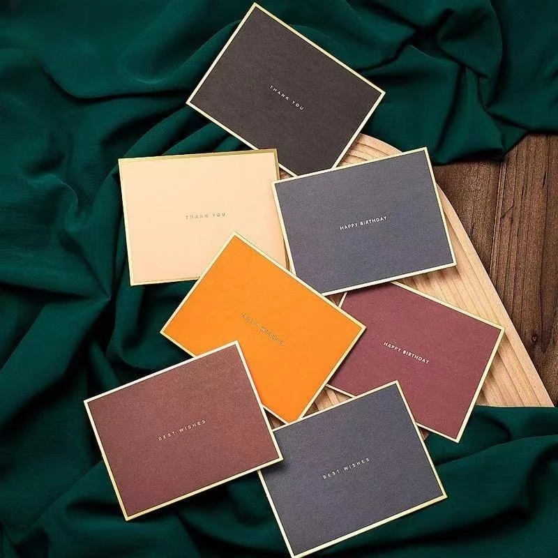 goods in stock blank greeting cards custom thank you card for biusness wholesale birthday blessing greeting cards