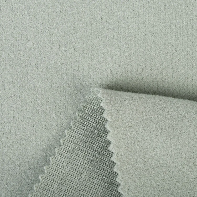 High quality 350gsm stretch breathable 100% polyester poly brushed fabric for garment