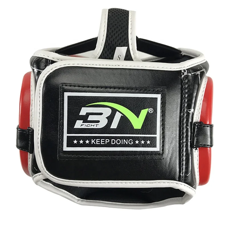 BN Promotion Wholesale White Customized Pu Leather Boxing Head Guard for Karat Taekwondo MMA Muay Thai Sparring  Headgear