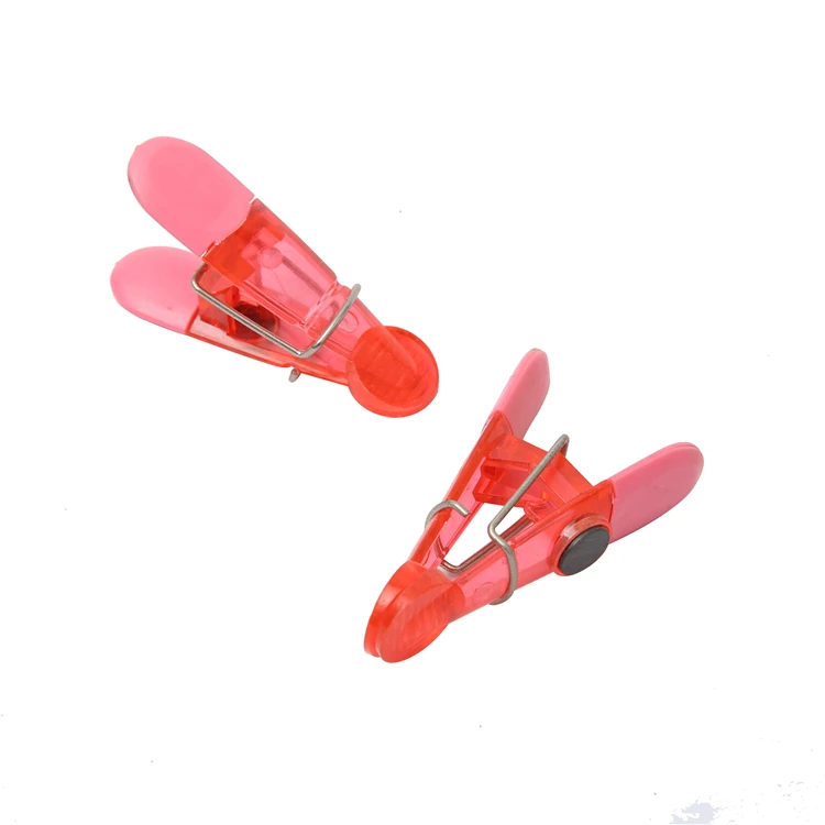 Customised colorful 4 packs household sealing coffee bag clip magnetic plastic food sealing clip bag clips with magnet