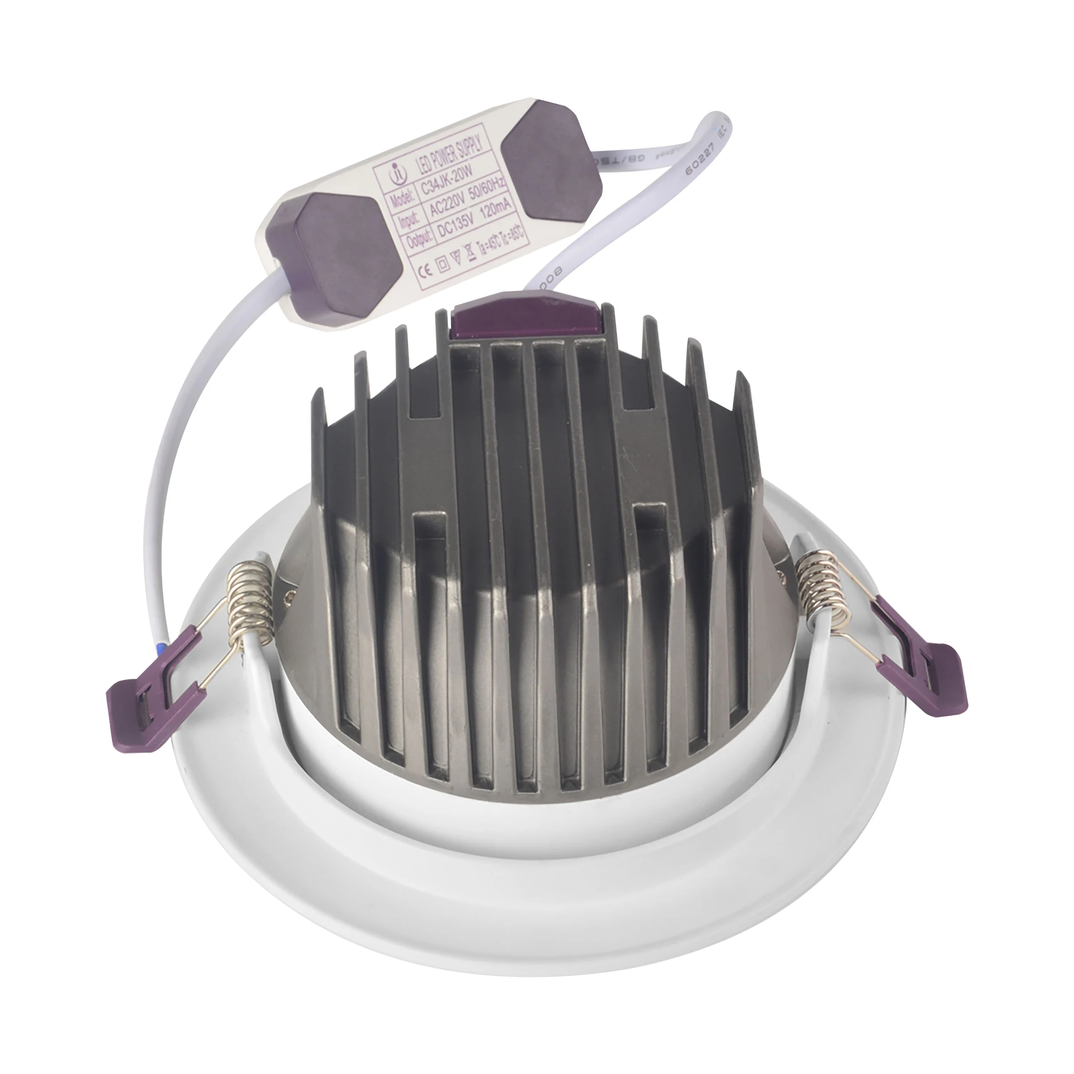 JHOW C3105 China Manufacturer Cold Warm White 2 Years Warranty Aluminum Housing LED Downlight