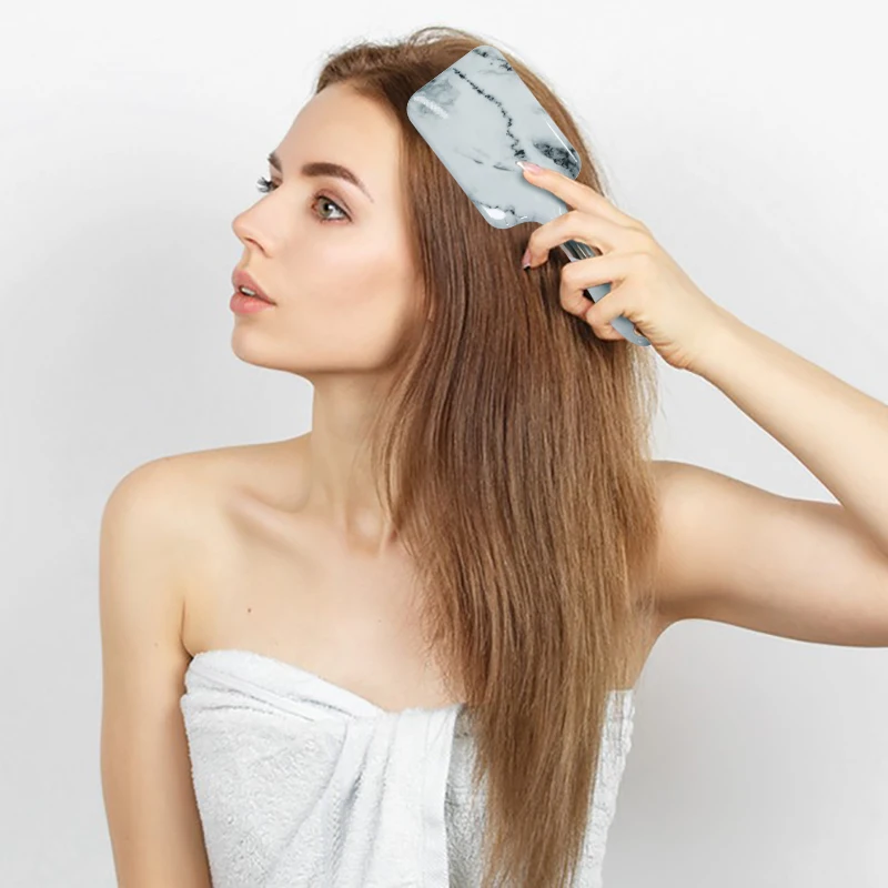 Wholesale marble air bag acetate pig hair massage comb acetate bristle brush comb