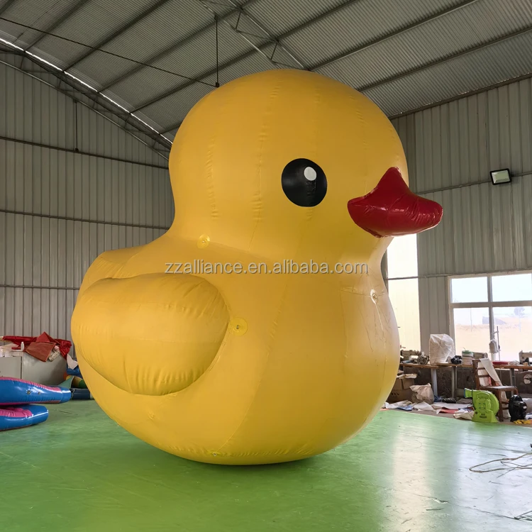 giant inflatable cartoon yellow duck PVC cartoon duck high=5m factory supply comercial renting