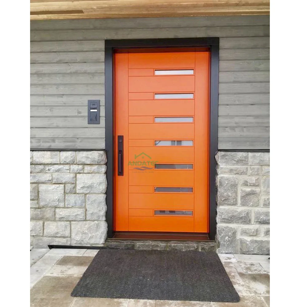 Anda Residential Commercial Cast Aluminum Exterior Door Secure Main Entrance Front Door Design