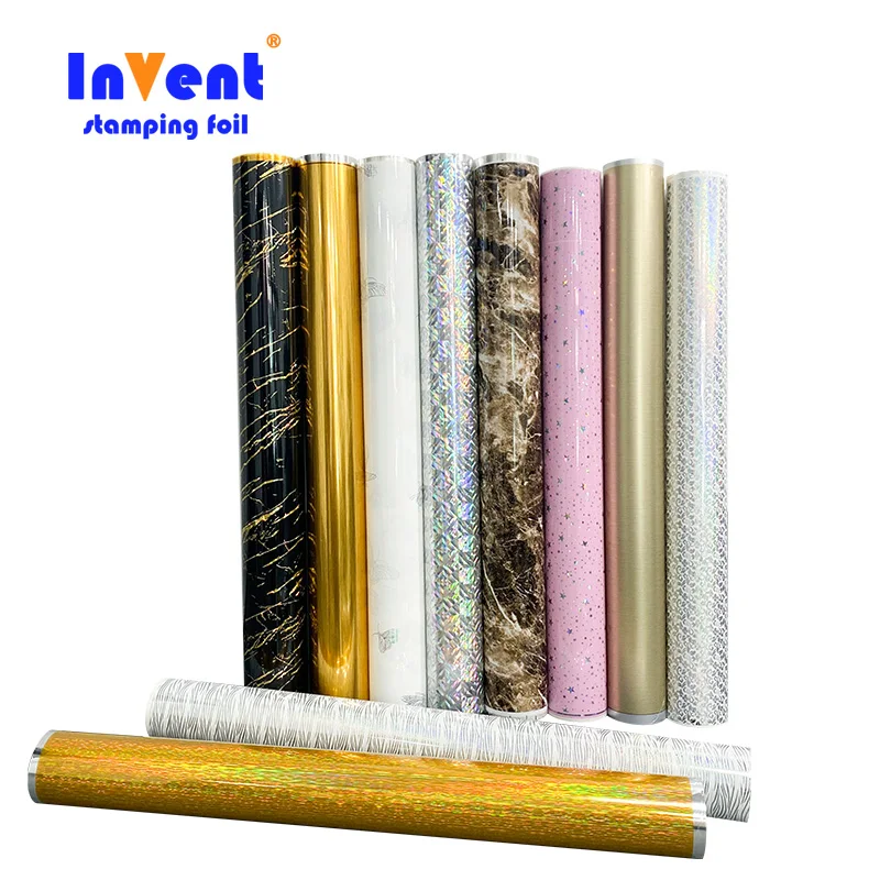 High Quality Gold Silver Square Holographic Hot Stamping Foil  skateboard heat transfer film