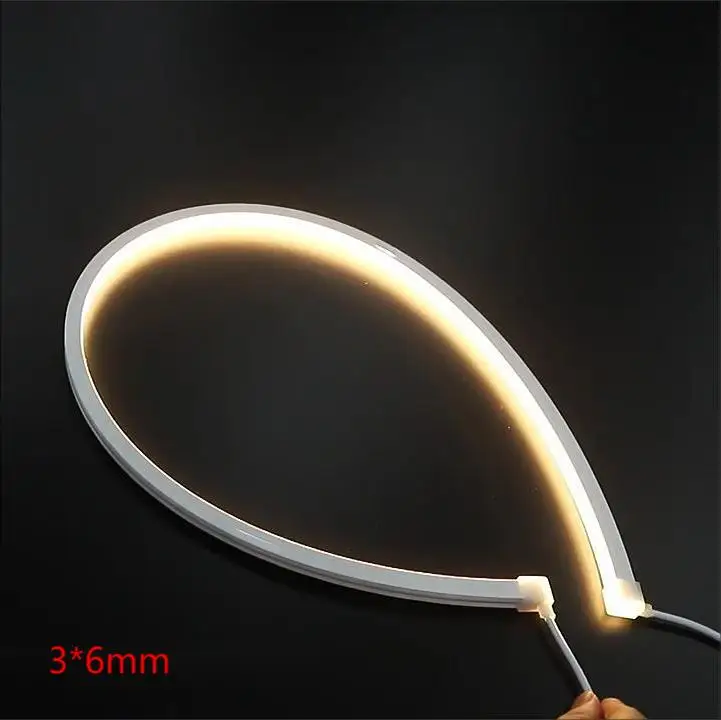 3*6 Single Color Flexible Transparent Wire low Power 12v Blue For Light Led Neon Strip