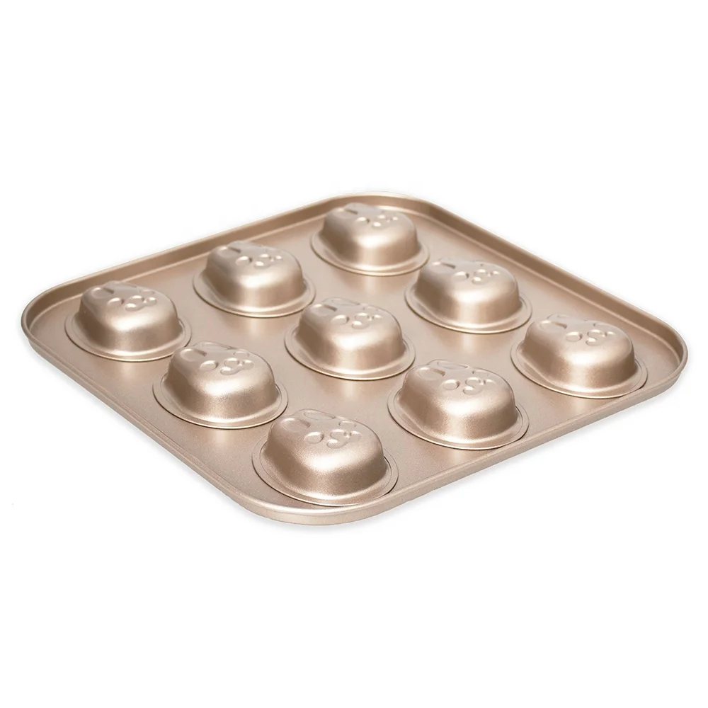 9 Cavity Carbon steel rabbit Shape Baking Pans Sheet Muffin Cake