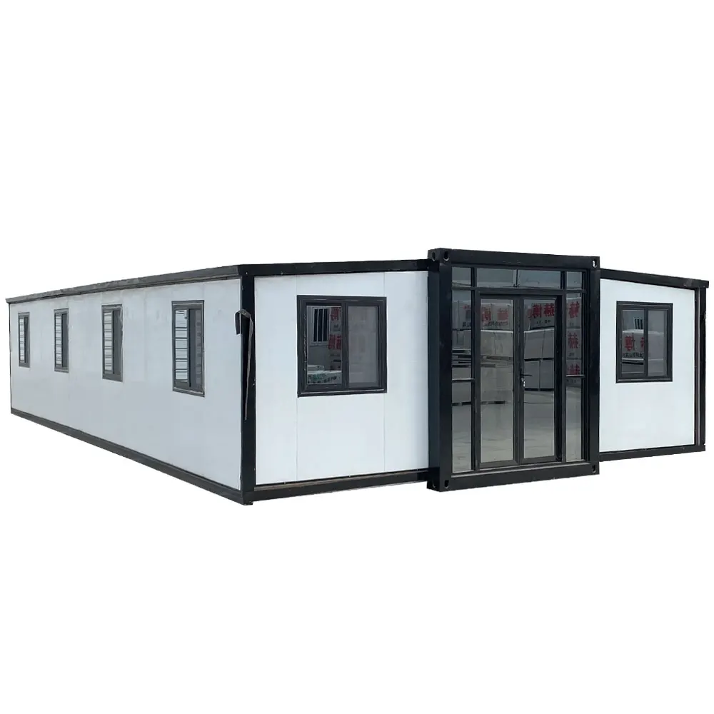 Easy Folding 40 Ft 20 Ft Prefab Container Expandable House Light Steel Folding Prefabricated Home 5 Bedroom With Bathroom