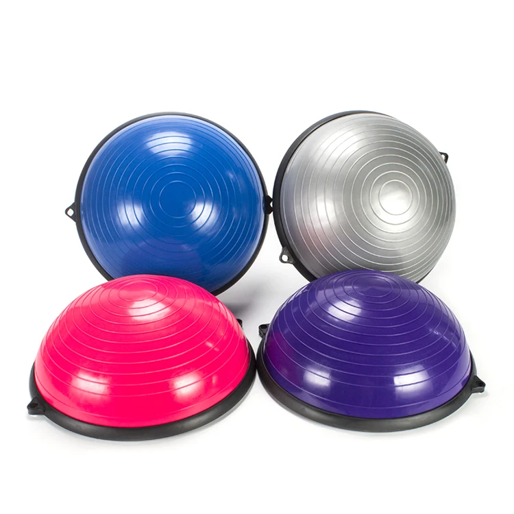 High Density And Durable Smooth Half Pilates Ball PVC Exercise 60cm Diameter Balance