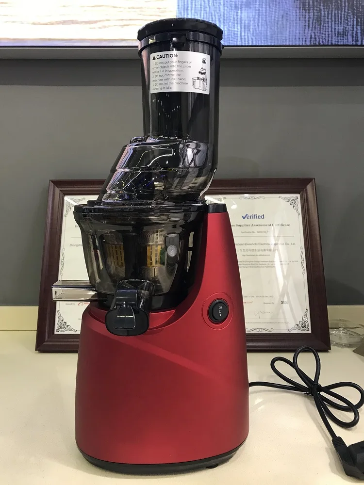 Factory direct High Juice Yield Cold Press 85mm Wide mouth Cold Press Slow  Carrot Juicer Electric Juice Extractor Machine