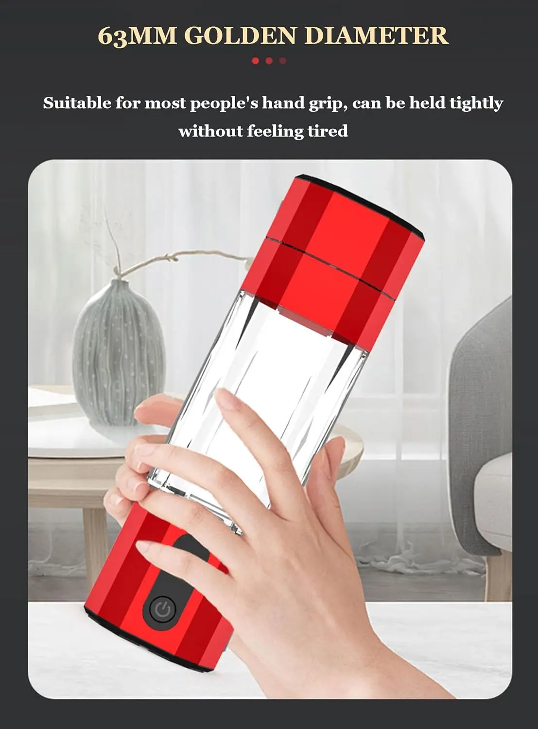 HB-12B Portable Hydrogen Water Ionizer Machine Hydrogen Water Bottle Generator 6000-8000 PPB