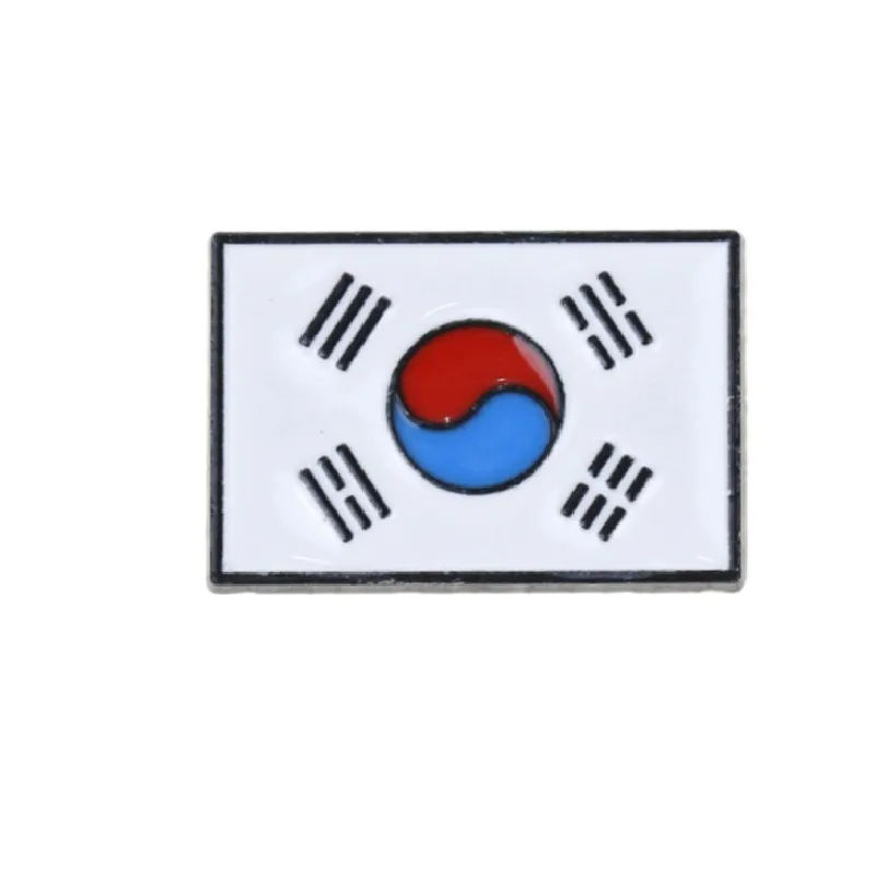 Cartoon Hanbok Characters South Korea Flag Brooch Custom Lovers Travel Souvenir Soft Enamel Lapel Pin