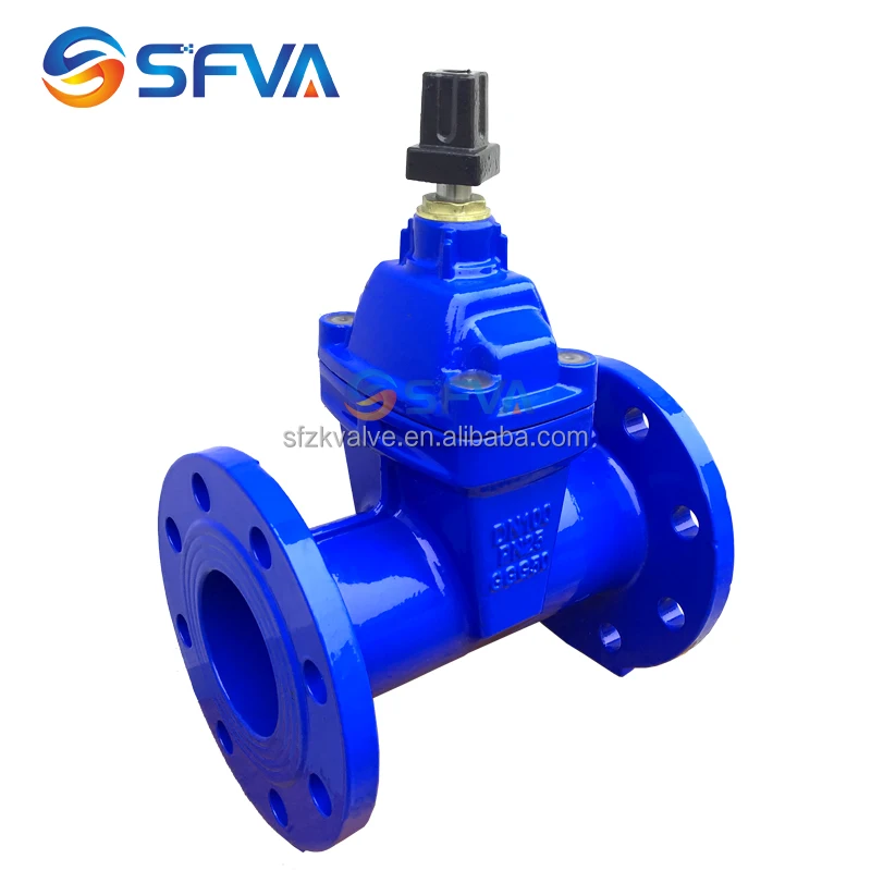 SFVA BRAND GOOD QUALITY cast iron resilient seat DIN3352 F5 DN100 PN25 gate valve