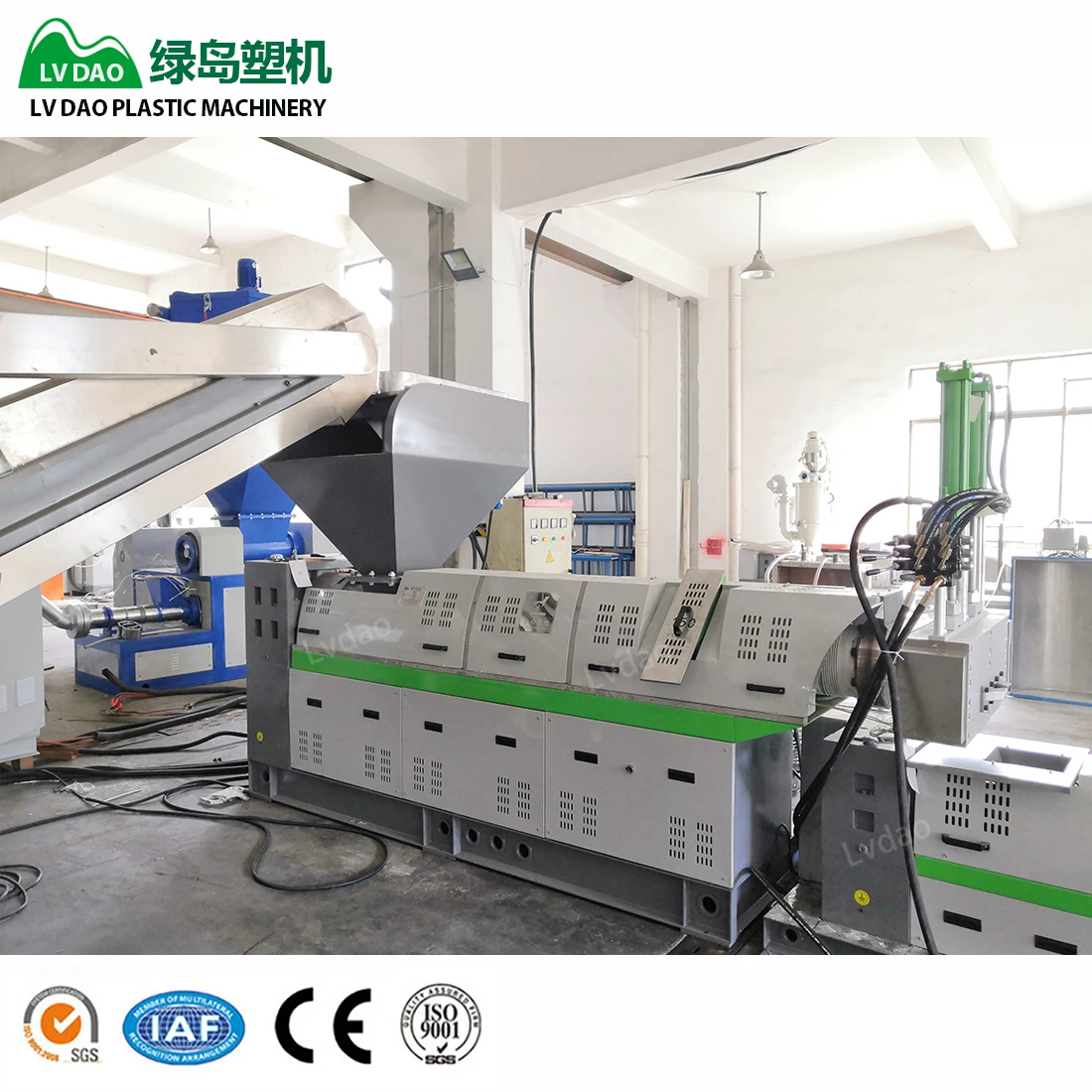 Lvdao Wet Material PP PE Film Pelletizing Machine Plastic Recycling Machine/Plastic Granulating Line