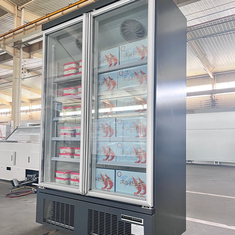 Refrigerator Glass Door Fridge Freezer Commercial Refrigeration Equipment Supermarket Display