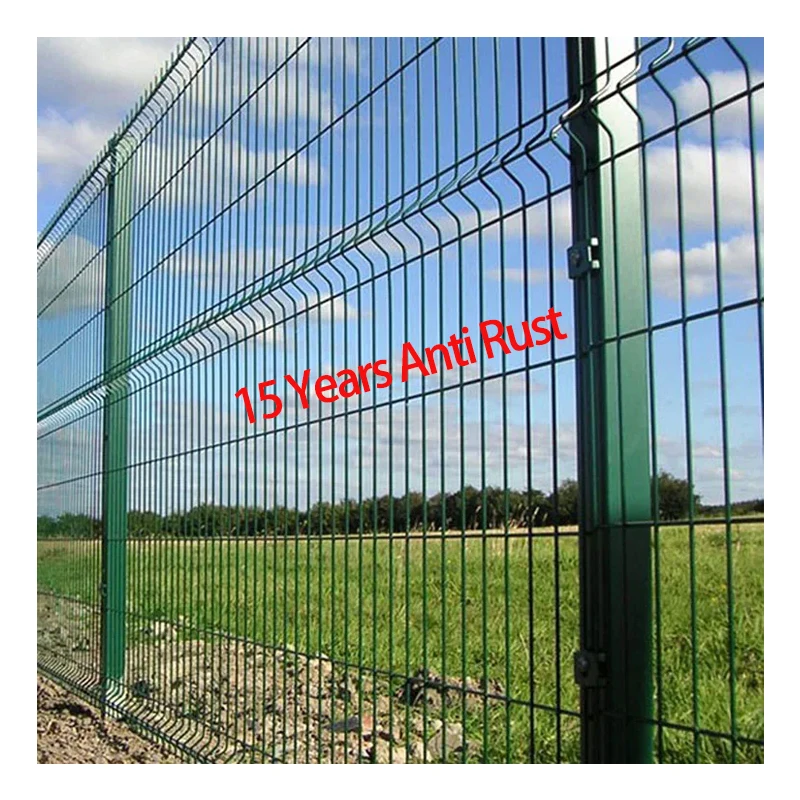 Garden Buildings Outdoor 3D Curved Steel Wire Mesh Fence Panel PVC Coated Easily Assembled V Bending Fence