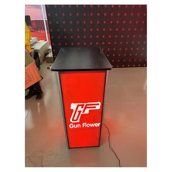 Быстросъемный Алюминиевый Стенд для выставки оптовая продажа портативный светодиодный светильник выставочный Прилавок с подсветкой