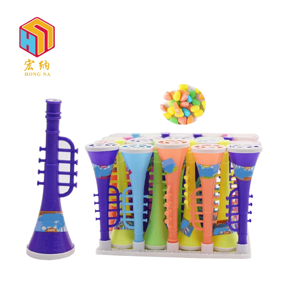 plastic sound small speakers candy mini toy trumpets for kids