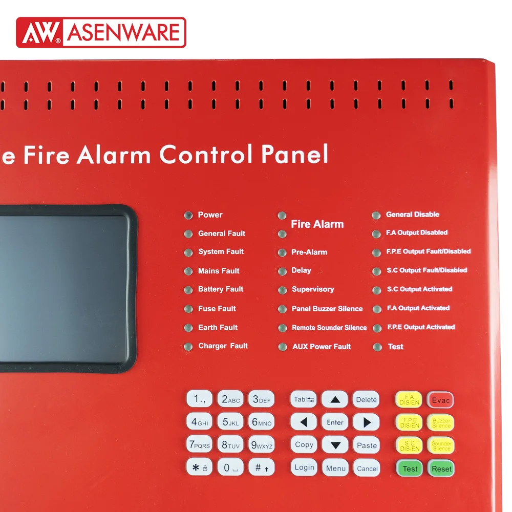 Manufacture LCD Screen GSM Wireless Addressable Fire Alarm System Control Panel