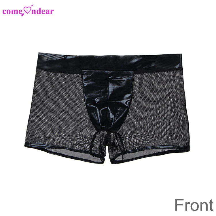 Private label temptation plus size pvc sexy latex underwear for man
