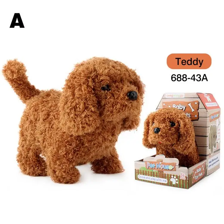 
Plush Puppy Dog Walking Barking Electronic Interactive Pet Toy for Children Boy Girls Simulation Dog White Rabbit Plush Toy 
