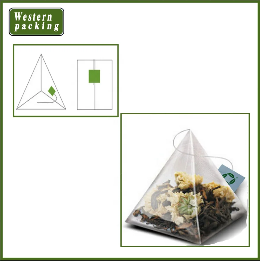 Nylon triangle pyramids tea bag packing machine for flower tea packing