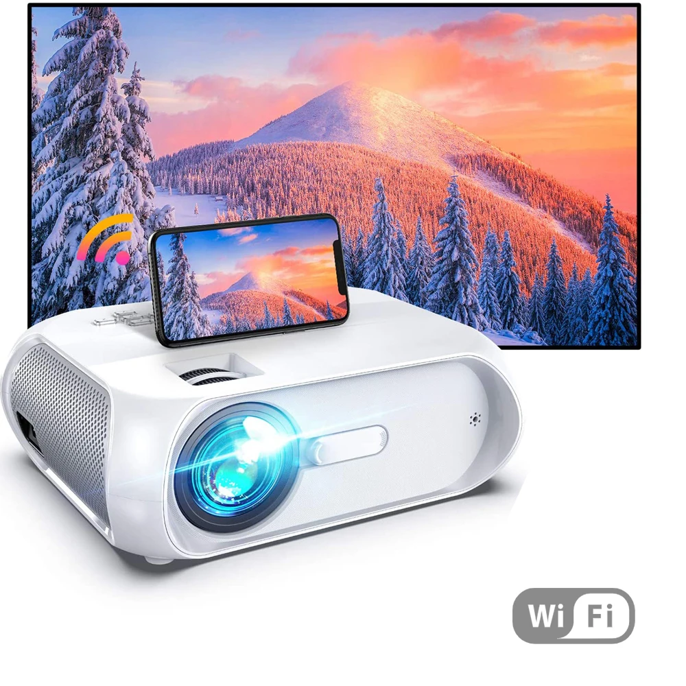 [New Upgraded High 5500 Lumens Mini 1080p Projector ] Home Theater 1080P LCD LED Portable FHD Mini Projector