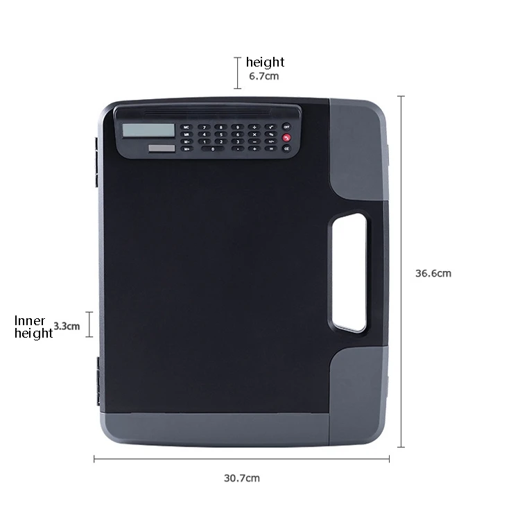 New Arival A4 File Box Folder With Calculator Writing Board Data Storage Box  school and office supplies