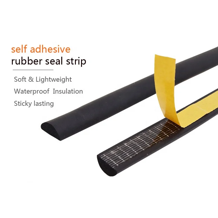 Sound insulation weatherproof anti-aging 3m backed self-adhesive window door epdm self adhesive sponge foam rubber seal strip