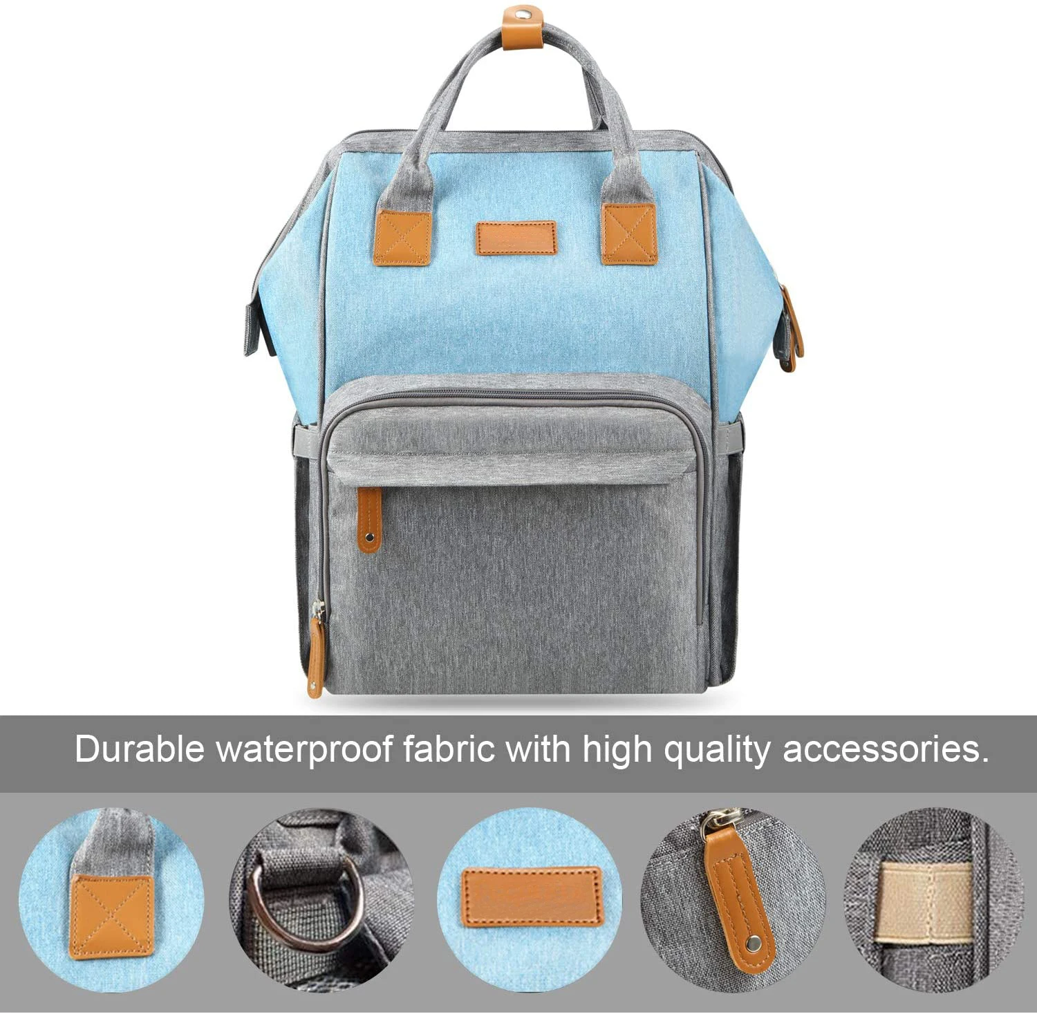 Stylish Utility Mummy Diaper Backpack For Outdoor Baby Diaper Backpacks With Changing Station